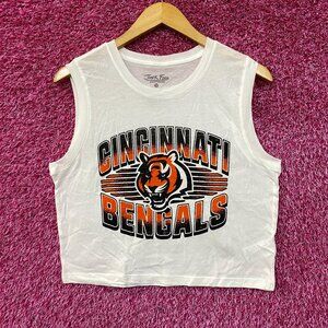 Junk Food Clothing NFL Cincinnati Bengals Cropped Sleeveless T-Shirt Small